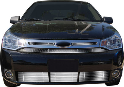 Restyling Ideas ABS Grille Insert - Chrome Stainless Steel Billet, Top Bumper