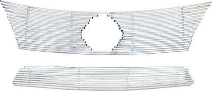 Restyling Ideas Grille Insert - Chrome Stainless Steel Billet, Top and Bottom