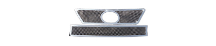 Restyling Ideas Grille - Perimeter Woven Mesh, Chrome Stainless Steel, Top Bumper