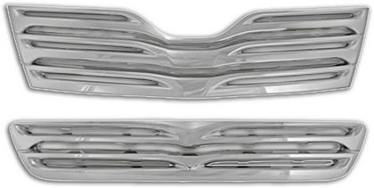 Restyling Ideas Grille Overlay Insert - Top & Bottom, ABS Chrome