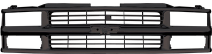 Restyling Ideas ABS Replacement Grille - Factory Style, Matte-Black