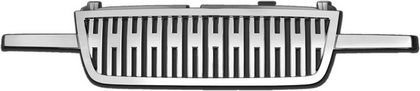 Restyling Ideas Replacement Grille Insert - Vertical H-Bar, ABS Chrome