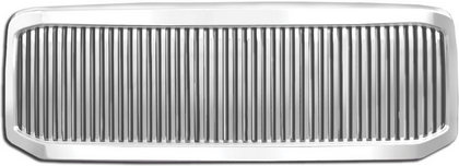 Restyling Ideas Replacement Grille Insert - Vertically Bar Style, ABS Chrome