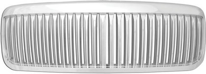 Restyling Ideas Replacement Grille - Thin Vertical Bar Style, ABS Chrome