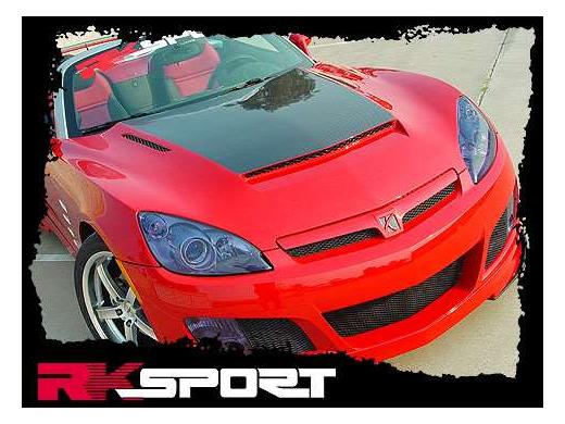 RK Sport Fiberglass Hoods, Ram Air w/Carbon Fiber Blister