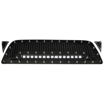 Royalty Core RC1X Incredible LED Grille - Single Row, Polished Gloss Black Frame