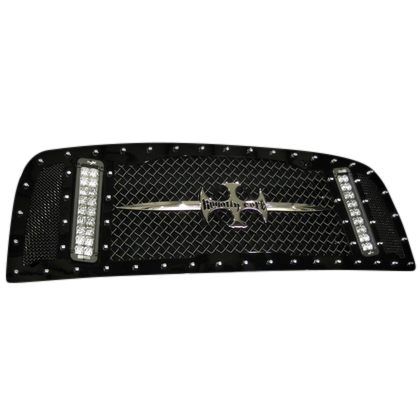 Royalty Core RCX Explosive LED Grille - Dual LED, Black Royalty Core 2-Tone Logo