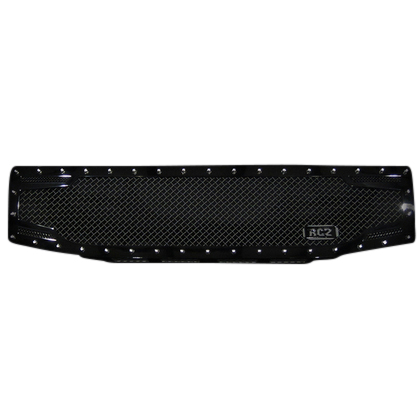 Royalty Core RC2 Twin Mesh Grille - Satin Black, 10.0 Power Mesh, Diamond Crimp