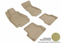 12-14 S6 (Sedan Only), 12-14 A6 (Sedan Only) 3D Maxpider Kagu Floormats - Tan - Set (4-Piece)