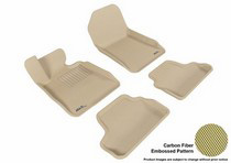 07-13 3 Series (E93) (Fits Convertible Only, Does Does Not Fit Xi Models) 3D Maxpider Kagu Floormats - Tan - Set (4-Piece)