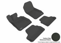 07-13 3 Series (E93) (Fits Convertible Only, Does Does Not Fit Xi Models) 3D Maxpider Kagu Floormats - Black - Set (4-Piece)