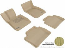 12-14 3 Series Sedan (F30) 3D Maxpider Kagu Floormats - Tan - Set (4-Piece)