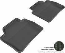 12-14 3 Series Sedan (F30) 3D Maxpider Kagu Floormat - Black - Row 2 (2-Piece)