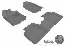 06-12 Fusion (1st Row For Single Hook Only, 2nd Row Does Not Fit AWD) 3D Maxpider Classic Floormats - Gray - Set (3-Piece)