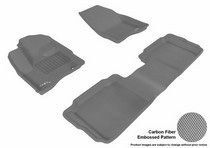 10-14 Taurus (For Dual Retention Posts Only) 3D Maxpider Kagu Floormats - Gray - Set (4-Piece)