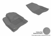 10-14 Taurus (For Dual Retention Posts Only) 3D Maxpider Kagu Floormat - Gray - Row 1 (2-Piece)