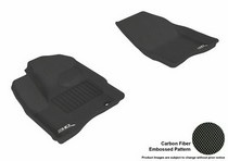 10-14 Taurus (For Dual Retention Posts Only) 3D Maxpider Kagu Floormat - Black - Row 1 (2-Piece)