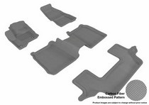 09-14 Flex (For Dual Retention Posts Only. Without Center Console in 2nd Row, 7 Seats) 3D Maxpider Kagu Floormats - Gray - Set (4-Piece)