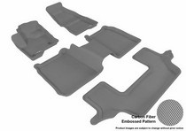 09-14 Flex (For Dual Retention Posts Only. With Center Console in 2nd Row, 6 Seats) 3D Maxpider Kagu Floormats - Gray - Set (4-Piece)