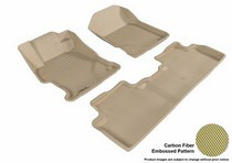 12-13 Civic (Coupe) 3D Maxpider Kagu Floormats - Tan - Set (3-Piece)