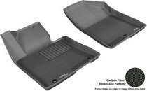 2013 Elantra Gt 3D Maxpider Kagu Floormat - Black - Row 1 (2-Piece)