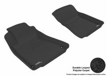 06-13 IS250/350/ISF (Fits Convertible Models, Not AWD) 3D Maxpider Classic Floormat - Black - Row 1 (2-Piece)