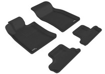 07-14 Cooper/Cooper S (Convertible, 2nd Row Does Does Not Fit Coupe) 3D Maxpider Kagu Floormats - Black - Set (4-Piece)