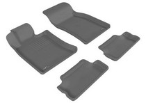 07-14 Cooper/Cooper S  (2nd Row Does Does Not Fit Coupe) 3D Maxpider Kagu Floormats - Gray - Set (4-Piece)