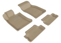 07-14 Cooper/Cooper S  (2nd Row Does Does Not Fit Coupe) 3D Maxpider Kagu Floormats - Tan - Set (4-Piece)