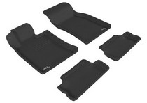 07-14 Cooper/Cooper S  (2nd Row Does Does Not Fit Coupe) 3D Maxpider Kagu Floormats - Black - Set (4-Piece)