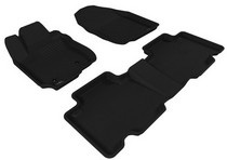 06-12 Rav4 (2nd Row Does Not Fit if 3rd Row Seating Exists) 3D Maxpider Kagu Floormats - Gray - Set (3-Piece)