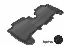 08-13 XD, 07-13 Toyota Yaris Hatchback 3D Maxpider Classic Floormat - Black - Row 2 (1-Piece)