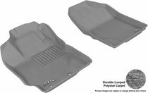 12-14 Toyota Yaris Hatchback (Retention Hooks On Driver Side), 2013 Xd (Retention Posts On Driver Side) 3D Maxpider Classic Floormat - Gray - Row 1 (2-Piece)