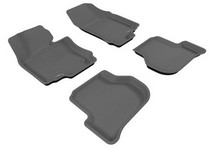 06-13 Golf (Fits Both Circular and Round Retention), 05-10 Jetta (Fits Both Circular and Round Retention) 3D Maxpider Kagu Floormats - Gray - Set (4-Piece)