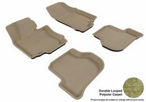 06-13 Golf (Fits Both Circular and Round Retention), 05-10 Jetta (Fits Both Circular and Round Retention) 3D Maxpider Classic Floormats - Tan - Set (4-Piece)