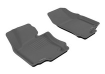 06-13 Golf (Fits Both Circular and Round Retention), 05-10 Jetta (Fits Both Circular and Round Retention) 3D Maxpider Kagu Floormat - Gray - Row 1 (2-Piece)