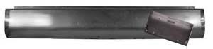 1994 to 2003 Chevrolet S10 S15, 1994 to 2003 Chevrolet S10 S15 Airbag It Rear Steel Rollpan - Smoothy With License Angled Right