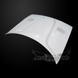 Dodge Challenger 2008-2017 AmeriHood Fiberglass Hood  -- Type-HC Style Functional Ram Air With Heat Extractor Vents