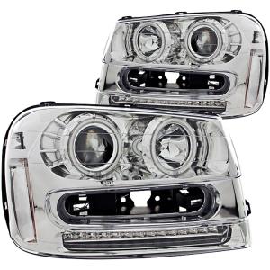 2002-2009 CHEVROLET TRAILBLAZER  Anzo Projector Headlights - With Halo Chrome