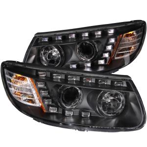 2007-2007 HYUNDAI SANTA FE  Anzo Projector Headlights - With LED Black