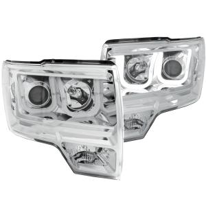 2009-2014 FORD  F-150 FITS RAPTOR Anzo Projector Headlights - With U-Bar Chrome