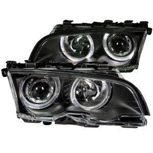 1999-2001 BMW 3 SERIES E46 2DR Anzo Projector Headlights - With Halo Black