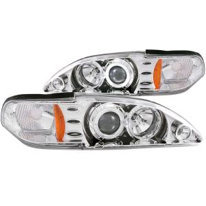 1994-1998 FORD  MUSTANG   Anzo Projector Headlights - With Halo Chrome 1 - Piece