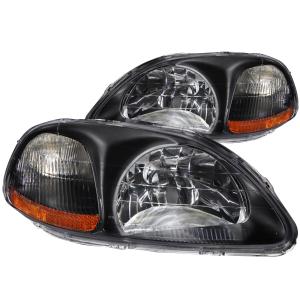 1996-1998 HONDA CIVIC   Anzo Crystal Headlights - Black