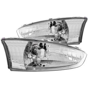 1997-2002 MITSUBISHI MIRAGE 2DR Anzo Crystal Headlights - Chrome