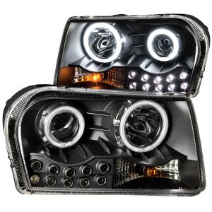 2005-2010 CHRYSLER 300  Anzo Projector Headlights - With Halo Black