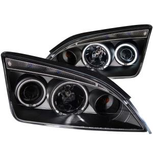 2005-2007 FORD  FOCUS ,ZX3, ZX4, ZX5 Anzo Projector Headlights - With Halo Black