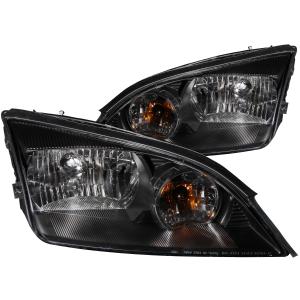 2005-2007 FORD  FOCUS ,ZX3, ZX4, ZX5 Anzo Crystal Headlights - Black