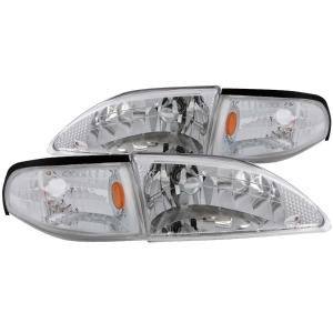 1994-1998 FORD  MUSTANG  Anzo Crystal Headlights - Chrome