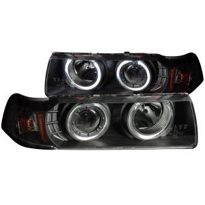 1992-1998 BMW 3 SERIES E36 4DR Anzo Projector Headlights - With Halo Black G2 1 pc